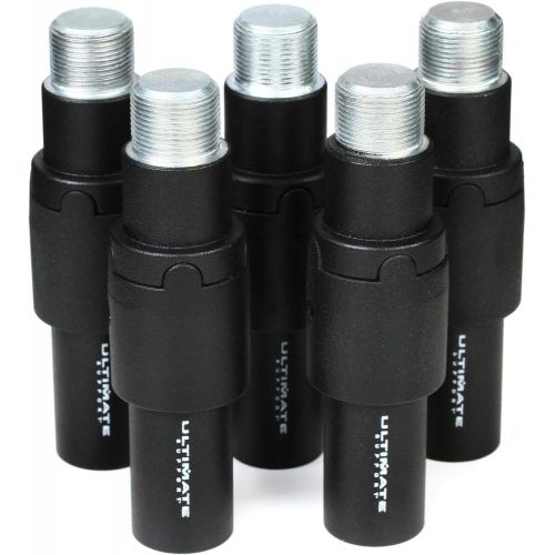  Ultimate Support QR-5 - Five QuickRelease Adapters for Mic Stands and Microphone Clips & Carrying Case Bundle