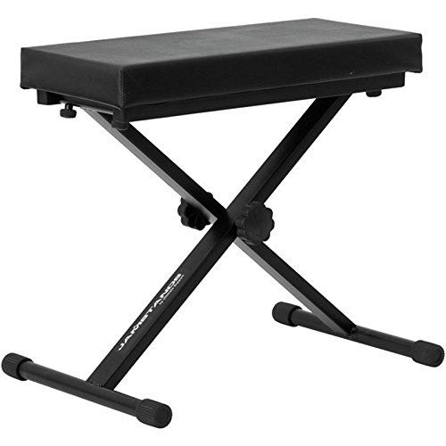  Ultimate Support JSXS300 Single Brace X-Style Keyboard Stand + Medium Keyboard Bench + Alesis ASP-2 Universal Piano-Style Sustain Pedal