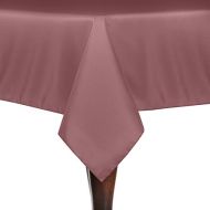 Ultimate Textile -10 Pack- 60 x 60-Inch Square Polyester Linen Tablecloth, Mauve