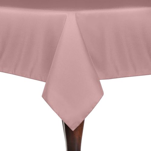  Ultimate Textile -5 Pack- 54 x 120-Inch Rectangular Polyester Linen Tablecloth, Dusty Rose Pink