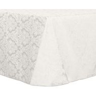 Ultimate Textile -3 Pack- Damask Saxony 60 x 84-Inch Oval Tablecloth - Scroll Jacquard Design, White