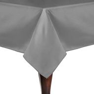 Ultimate Textile -5 Pack- Bridal Satin 60 x 60-Inch Square Tablecloth, Pewter Charcoal Grey