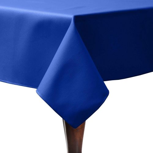  Ultimate Textile -2 Pack- Poly-Cotton Twill 52 x 70-Inch Rectangular Tablecloth, Royal Blue