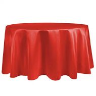Ultimate Textile -2 Pack- Bridal Satin 108-Inch Round Tablecloth, Orange