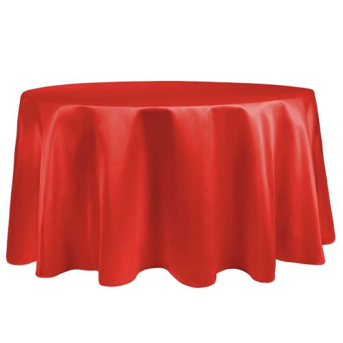  Ultimate Textile -2 Pack- Bridal Satin 108-Inch Round Tablecloth, Orange