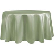 Ultimate Textile -10 Pack- Bridal Satin 108-Inch Round Tablecloth, Sage Green