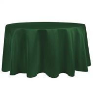 Ultimate Textile -2 Pack- Bridal Satin 108-Inch Round Tablecloth, Hunter Green