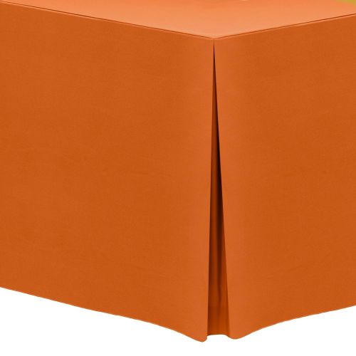  Ultimate Textile -10 Pack- 4 ft. Fitted Polyester Tablecloth - Fits 30 x 48-Inch Rectangular Tables, Orange: Kitchen & Dining