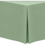 Ultimate Textile -10 Pack- 4 ft. Fitted Polyester Tablecloth - Fits 30 x 48-Inch Rectangular Tables, Sage Green