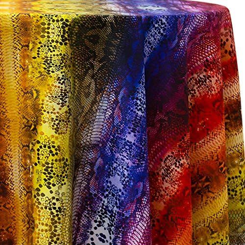  Ultimate Textile Animal Color 102-Inch Round Patterned Tablecloth