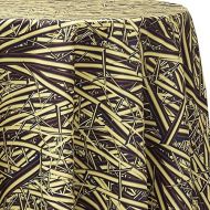 Ultimate Textile Circular Metal 102-Inch Round Patterned Tablecloth