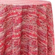 Ultimate Textile Desert Red 108-Inch Round Patterned Tablecloth