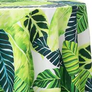 Ultimate Textile Tropical Fern 60-Inch Round Tablecloth - Fits Tables Smaller Than 60-Inches in Diameter
