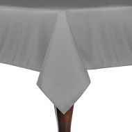 Ultimate Textile -2 Pack- 90 x 90-Inch Square Polyester Linen Tablecloth, Silver