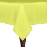 Ultimate Textile -27 Pack- 90 x 90-Inch Square Polyester Linen Tablecloth, Lemon Yellow