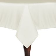Ultimate Textile -5 Pack- 90 x 90-Inch Square Polyester Linen Tablecloth, Ivory Cream