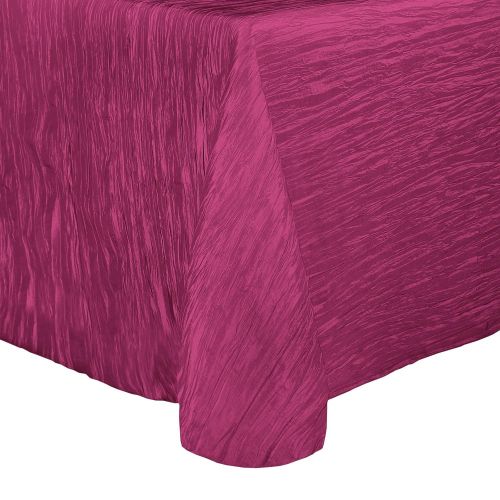  Ultimate Textile Crinkle Taffeta - Delano 90 x 156-Inch Rectangular Tablecloth Fuchsia Pink