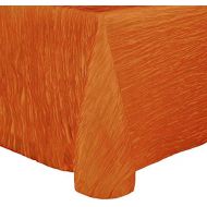 Ultimate Textile -10 Pack- Crinkle Taffeta - Delano 90 x 156-Inch Rectangular Tablecloth, Fire Orange