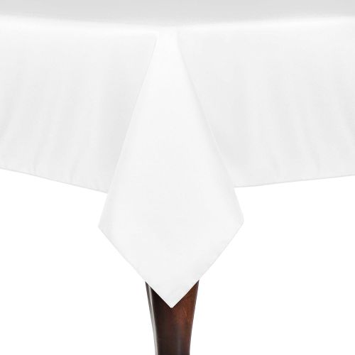  Ultimate Textile -2 Pack- 72 x 108-Inch Rectangular Polyester Linen Tablecloth, White