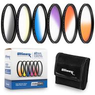 55MM Ultimaxx Six Piece Gradual Color Filter Kit (Orange, Yellow, Blue, Purple, Red, Grey) for Nikon D3300, D3400, D3500, D500, D5200, D5300, D5500, D5600 w/AF-P DX NIKKOR 18-55mm