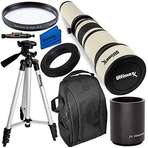  Ultimaxx 650-1300mm Telephoto Zoom Lens Kit for Nikon D7500, D500, D600, D610, D700, D750, D800, D810, D850, D3100, D3200, D3300, D3400, D5100, D5200, D5300, D5500, D5600, D7000