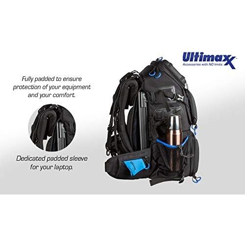  Ultimaxx Extra Large Camera DSLR/SLR Backpack for Nikon, Canon, Sony, Panasonic, Pentax, Olympus, and Fuji Cameras?an Outdoor Hiking/Travelling Backpack with 15.6 Laptop Compartmen