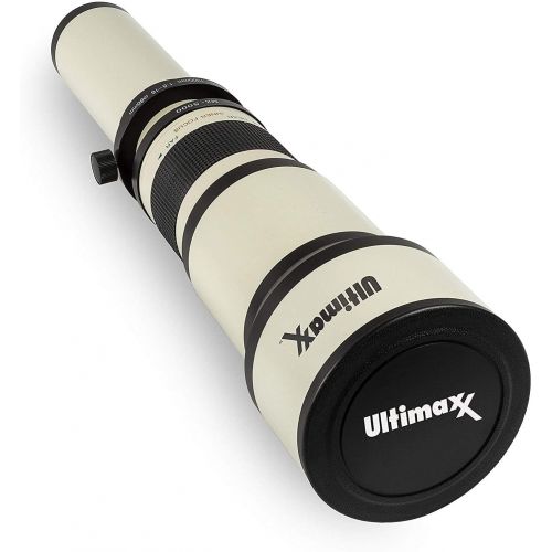  Ultimaxx 650-1300mm (w/ 2X- 1300-2600mm) Telephoto Zoom Lens Kit for Nikon D7500, D500, D600, D610, D700, D750, D800, D810, D850, D3100, D3200, D3300, D3400, D5100, D5200, D5300, D