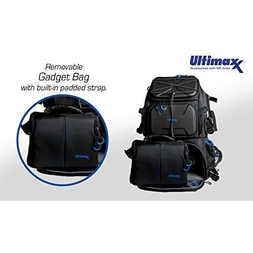  Ultimaxx Extra Large Camera DSLR/SLR Backpack for Nikon, Canon, Sony, Panasonic, Pentax, Olympus, and Fuji Cameras?an Outdoor Hiking/Travelling Backpack with 15.6 Laptop Compartmen