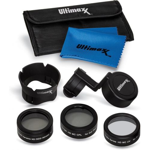  Ultimaxx’s Deluxe Accessory Bundle for DJI’s Phantom 4 Quadcopter; Includes: Professional Backpack for All DJI Phantom Quadcopters, Filter Kit, Grey Prop Guards, and More