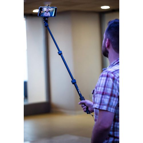  Ultimaxx 48″ Aluminum Monopod with GoPro Compatible Adapter, Cell Phone Holder and Carrying Bag - Telescopic Hiking Pole Camera Mount and Accessories