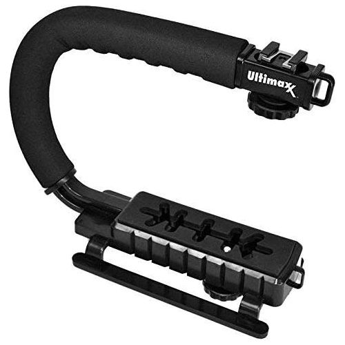  Ultimaxx Stabilizing Handheld Stabilizer Handle Grip with Accessory Mount for Camera, Camcorder, DSLR, DV Video; Particularly Canon, Nikon, Sony, Panasonic, Pentax, and Olympus Cam