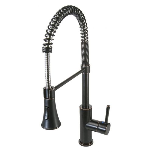  Ultra Euro Collection UF17205 Oil Rubbed Bronze Finish Single-Handle Kitchen Faucet with Pull-Down Spray