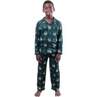 Ultra Game NBA Boys 2-Piece Loose-fit Button Down Pajamas Set (Sizes 4-20)