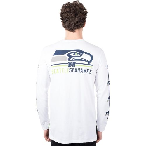  [아마존 핫딜]  [아마존핫딜]Ultra Game NFL Seattle Seahawks Mens Active Basic Long Sleeve Tee Shirt, White, Medium