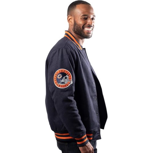  Ultra Game NFL Mens Classic Varsity Coaches Jacket