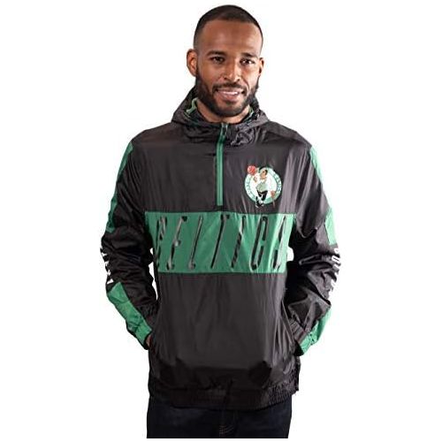  Ultra Game NBA Mens Quarter Zip Hoodie Windbreaker Jacket