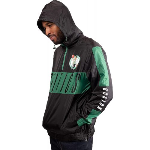  Ultra Game NBA Mens Quarter Zip Hoodie Windbreaker Jacket