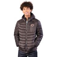 Ultra Game NFL Mens Full-Zip Hooded Puffer Jacket