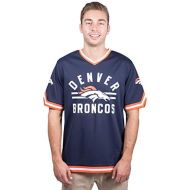 Ultra Game NFL Mens Standard Jersey V-Neck Mesh Stripe Tee Shirt