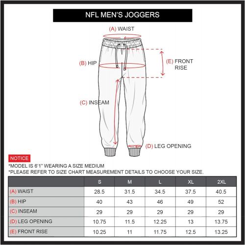  Ultra Game NFL Mens Active Fleece Jogger Sweatpants