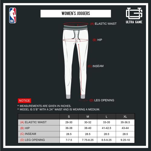 Ultra Game NBA Women’s Foldover Jogger Pants Active Fleece Sweatpants