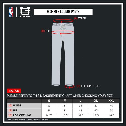  Ultra Game NBA Womens Sleepwear Super Soft Hacci Pajama Loungewear Pants