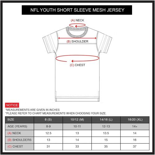  Ultra Game NFL Boys Vintage Jersey Tee Shirt