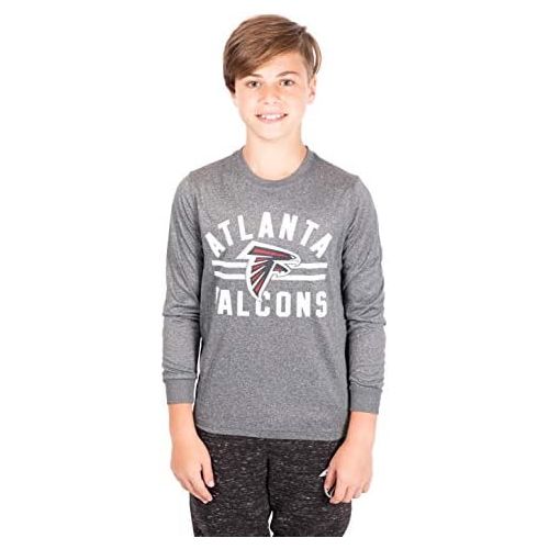  Ultra Game NFL Boys Super Soft Crew Neck Long Sleeve T-Shirt