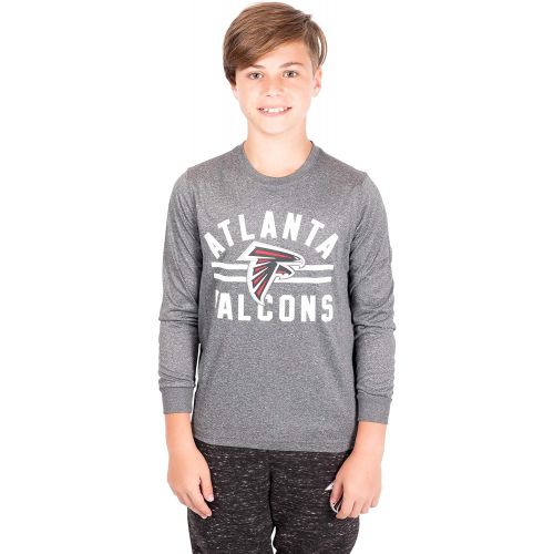  Ultra Game NFL Boys Super Soft Crew Neck Long Sleeve T-Shirt