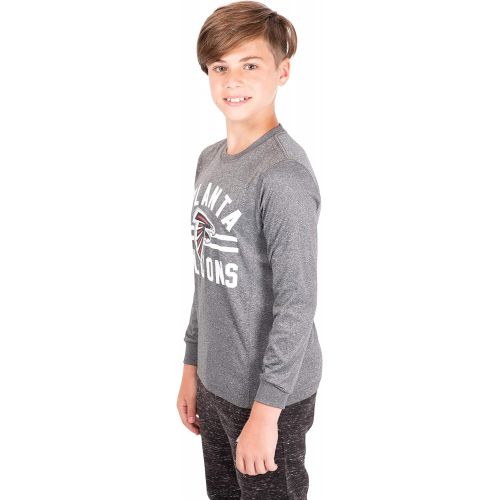  Ultra Game NFL Boys Super Soft Crew Neck Long Sleeve T-Shirt