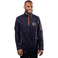 Ultra Game NFL Mens Quarter-Zip Fleece Pullover Sweatshirt with Zipper Pockets
