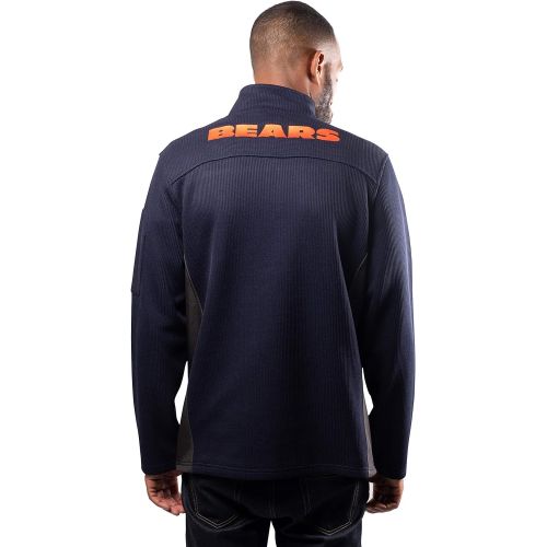  Ultra Game NFL Mens Quarter-Zip Fleece Pullover Sweatshirt with Zipper Pockets