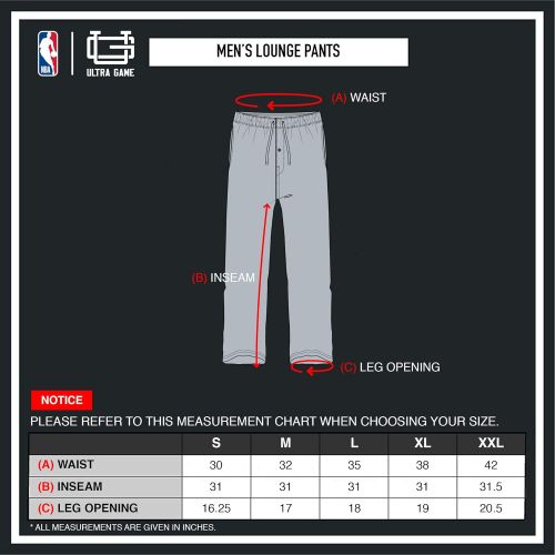  Ultra Game NBA Mens 2 Piece Super Soft Tee Shirt & Lounge Pants Set