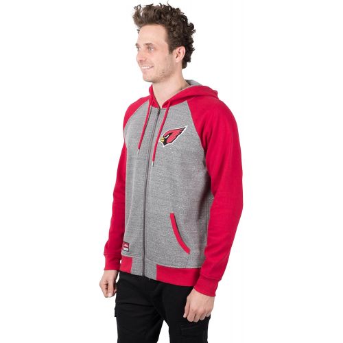  Ultra Game NFL Mens Full Zip Fleece Hoodie Letterman Varsity Jacket